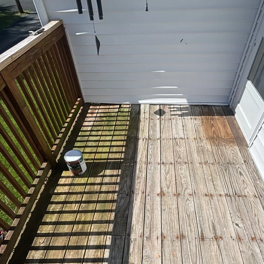 Deck restoration before Tauro Builders