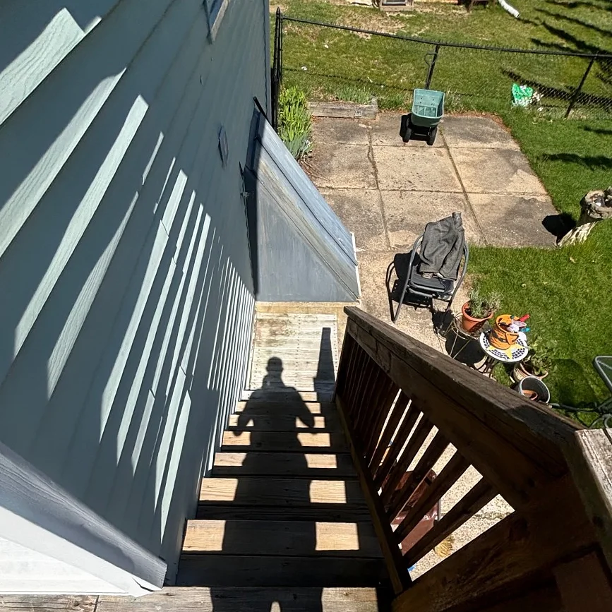 Deck stairs before Tauro Builders