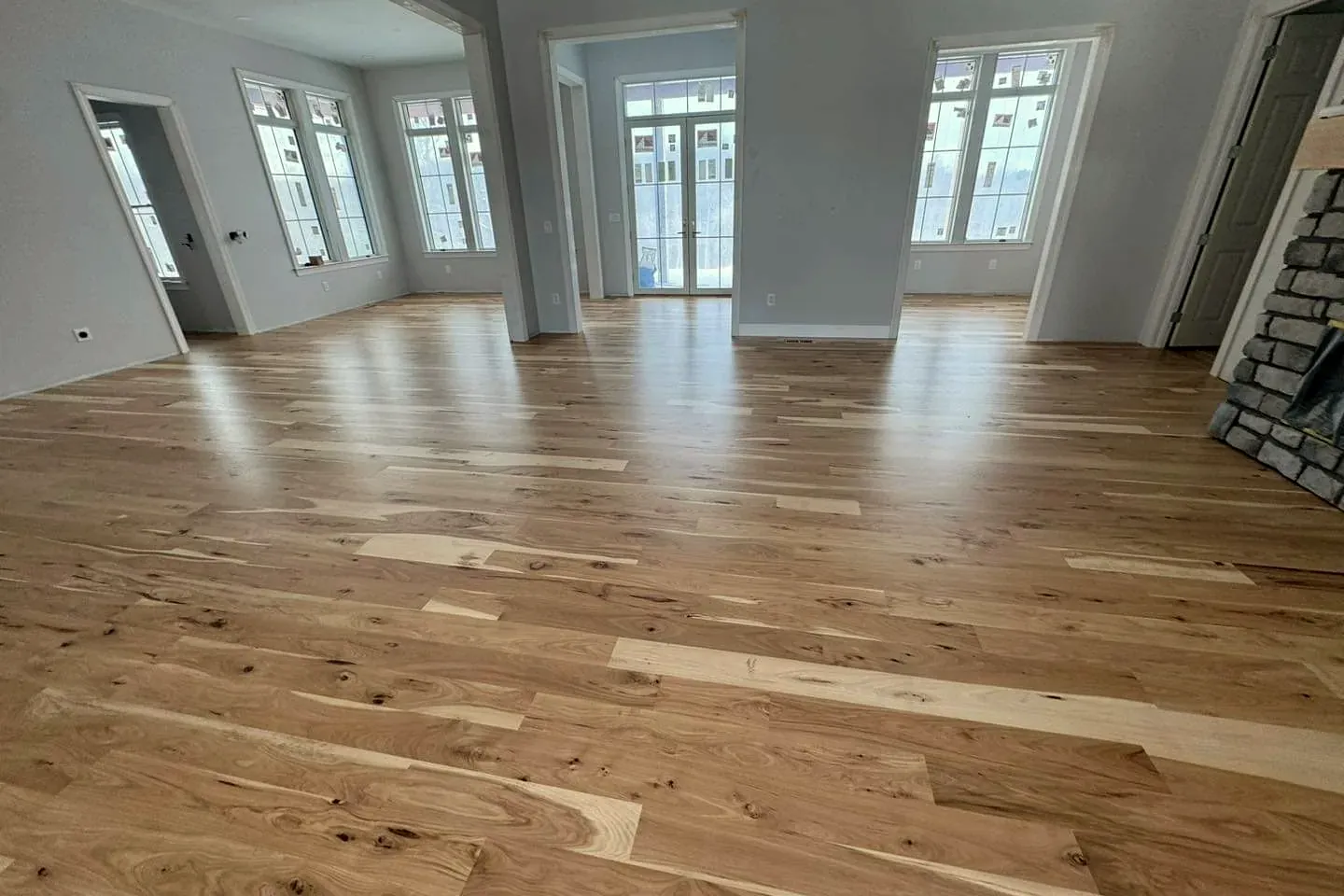 Hickory flooring installed by Tauro Builders